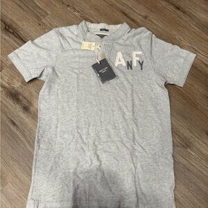 Y2K Abercrombie & Fitch Light Gray Short Sleeve Muscle Tee with ANFY Patch